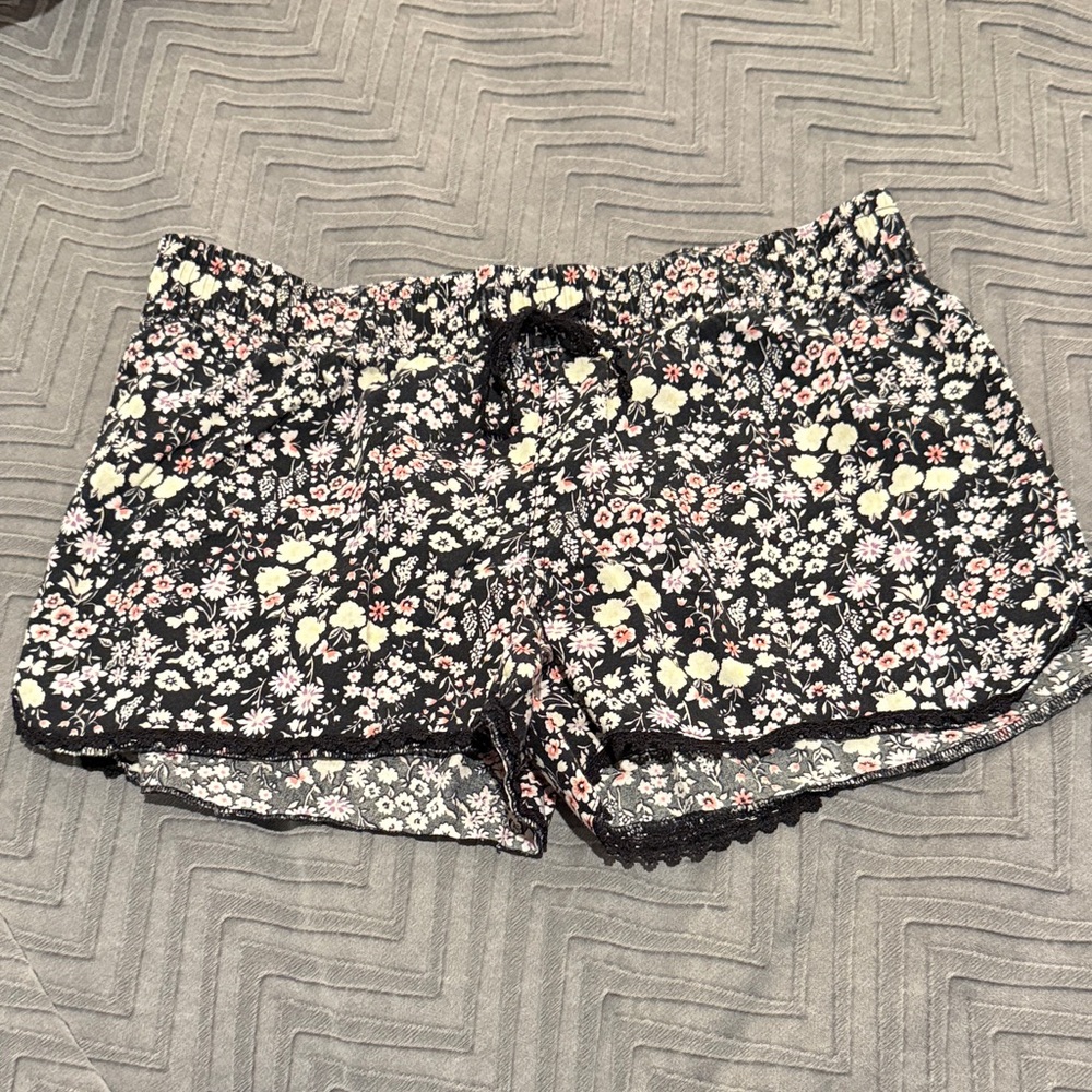 GapBody Floral Print Cotton Poplin Pajama Shorts